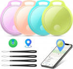 Smart Tracker Tag Pack of 4, Apple Find My App (ainult iOS), IP68 veekindel, vahetatav aku, Bluetooth v&otilde;tmeotsija pagasi / kottide / kohvri / rahakoti jaoks.
