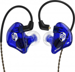 BASN Bsinger Bsinger In-Ear Monitors m&uuml;ra isoleerivad k&otilde;rvaklapid, Dual Dynamic Drivers High Definition Wired K&otilde;rvaklapid eemaldatava MMCX kaabliga muusikutele trummaritele lauljatele (sinine)