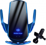 Traadita laetav telefonihoidja, 15 W auto mobiiltelefoni hoidja koos laadimisfunktsiooniga, 360&deg; p&ouml;&ouml;ratav mobiiltelefoni hoidja, kiire traadita laadija, induktiivne laadimisjaam, auto mobiiltelefoni hoidja