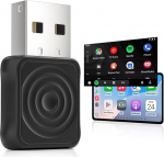 Juhtmevaba adapter 2-in-1 CarPlay/Android autoadapter, Plug & Play USB-A/Type-C, t&ouml;&ouml;tab iOS 10+ ja Android 11.0+, 1000+ autole (v&auml;lja arvatud BMW ja Tesla).