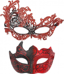 Oidea maskiballi maskide komplekt paaridele: Pitsimask Veneetsia maskeeringu poolmask koos glitteriga Romantiline Halloween Party karnevali kost&uuml;&uuml;m Fancy Dress Kingitus paaridele Partner