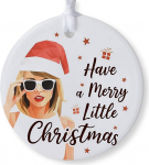 R&otilde;&otilde;msaid j&otilde;ule ornament, Have a Merry Little Swift keraamiline j&otilde;ulupuu ornament, kingitus muusikaarmastajatele, kinkekarp lisatud