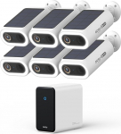 AOSU 4K UHD AI valvekaamera v&auml;ljas p&auml;ikesepatarei 6-kaamera komplekt koos HomeCortex Smart Face Detection, k&auml;itumisanal&uuml;&uuml;siga: Inimese/auto/loomade tuvastamine 32GB kohalik & 16TB laiendatav v&auml;rviline &ouml;&ouml;n&auml;gemine