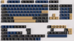 Double Shot Keycaps 163 klahvi Cherry Profile Blue Samurai Keycap Set koos 7u/6.25u Space Bariga ANSI/ISO paigutusele Cherry MX Switches mehaanilise m&auml;nguklaviatuuri jaoks