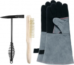 QUARKZMAN 3-pakett 11,3-tolline keevitushaamer spiraalse vedru k&auml;epidemega ja 10,6-tolline keevitusterasest harja vaskkattega & 16-tollised keevituskindad r&auml;bu eemaldamise t&ouml;&ouml;riistad