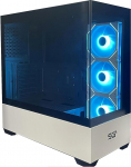 SG520W/3x12cm White Mirror ARGB ventilaator ja Mini PWM ventilaator, karastatud m&auml;ngukarbid USB 3.0 ja USB 2.0, kuni 360mm AIO, 170mm toiteallikas ja 250mm PSU k&otilde;rgus, toetus kuni 360mm AIO, 170mm toiteallikas ja 250mm PSU k&otilde;rgus