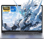 VIE16 16-tolline FHD s&uuml;learvuti 4-tuumalise N95 protsessoriga (kuni 3,40 GHz), 16 GB DDR4 512 GB NVMe SSD S&uuml;learvuti Type-C, 2 x USB 3.0, Wi-Fi 5, Bluetooth 5.0, kontor, &otilde;ppet&ouml;&ouml;, &otilde;ppimine