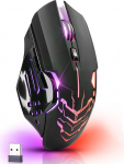 Defender&reg; Katana traadita m&auml;nguhiir - Vaiksed kl&otilde;psud - 5 programmeeritavat nuppu - RGB valgustus (sisse/v&auml;lja) - kuni 240 tundi aku kestvust - traadita m&auml;nguhiir PC-le, Macile, s&uuml;learvutile
