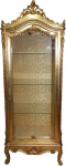 Casa-Padrino Baroque vitriin Gold K 200 cm, B 70 cm, s&uuml;gavus 45 cm - vitriin - kapiitriin