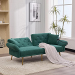 2-kohaline diivanvoodi, diivan reguleeritava seljatoega, USB pordid, mobiiltelefoni hoidja, k&uuml;ljetasku, 2 padja, diivanvoodi, kokkupandav diivan elutuppa ja magamistuppa, smaragdroheline