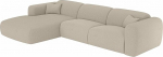 Vente-unique - Express Sleep funktsiooniga nurgadiivan - Vasakpoolne nurk - Mottled Fabric - Beež - POGNI