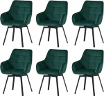 CLIPOP P&ouml;&ouml;rlevad s&ouml;&ouml;gitoolid, 6 k&auml;etoega toolide komplekt, polsterdatud toolid, p&ouml;&ouml;rlevad toolid, s&ouml;&ouml;gitoa toolid, sametist k&ouml;&ouml;gitoolid, p&ouml;&ouml;rlevad toolid elutuppa, s&ouml;&ouml;gituppa (