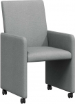vidaXL ratastega s&ouml;&ouml;gitoa toolid 2 tk helehall 57 x 66 x 94 cm Kangast s&ouml;&ouml;gituba kaasaegsed ergonoomilised toolid ratastega k&ouml;&ouml;gitoolid Elegantne perekonna jaoks funktsionaalne mugav istumine