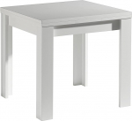 AVANTI TRENDSTORE Monza kaasaegne v&auml;ljapandav s&ouml;&ouml;gilaud puidust, matt valge, pikendatav kuni 136 cm, m&otilde;&otilde;tmed LAP 80/136 x 78 x 80 cm