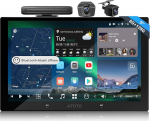 9-tolline Double Din QLED 8GB & 128GB Juhtmevaba Car Play/Android Car DSP 7.1.2 SPDIF RCA HDMI sisend 4G WiFi Bluetooth 3 mikrofoni AI OTA Dual Camera 1080P X10G209E