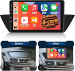 Qualcomm 8 Core 4+64GB Android Autoradio BMW X1 E84 2009-2015, 10,1-tolline puuteekraan, traadita CarPlay & Android Car, GPS satelliitnavigatsioon, Bluetooth 5.0, DSP, tagantj&auml;rele vaatamise kaamera.
