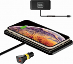 Polmxs traadita autolaadija, DIY 15 W traadita laadija auto libisemisvastane traadita laadimisalus koos QC 3.0 autolaadijaga, mis &uuml;hildub iPhone 15 14 14 13 12 11 Pro Samsung S24 S23 S22 AirPods (30 cm kaabel)