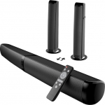 GarageRock Soundbar f&uuml;r TV Ger&auml;te, 2026 Upgrade 90W 2-in-1 Teilbare Soundbar telerile, Bluetooth 5.3 Lautsprecher f&uuml;r Fernseher with ARC/Opt/AUX Anschluss, Heimkino Soundsystem for TV/PC/Gaming/Gift