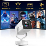 Nutikas mini projektor Android 11, Full HD 1080P 4K toetusega, v&auml;ike kaasaskantav projektor WiFi 6 ja Bluetoothiga, 270&deg; p&ouml;&ouml;ramine ja automaatne keystone'i korrigeerimine, kaasaskantav projektor mobiiltelefoni jaoks telefoni/lauaarvuti jaoks