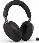 Jabra Evolve3 85 juhtmevaba Bluetooth-kuuldeaparaat mikrofoniga kontorisse, USB-C, AI h&auml;&auml;lk&otilde;ne, aktiivne m&uuml;ravastaseerimine, 25h aku, MS Teams sertifikaat, must