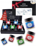 Hallingers Genuss Manufaktur Tee Kinkekomplekt J&otilde;ulud - 5 sorti Premium lahtist teed klaasis elegantses kinkekarbis, Vegan Tea Set "Valged j&otilde;ulud" maitsekomplekt, kingiidee naistele meestele