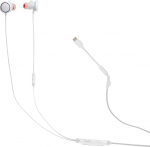 JBL Quantum 50C juhtmega k&otilde;rvasisesed USB-C m&auml;ngukomplektid JBL QuantumSURROUND heliga, multiplatvormi &uuml;hilduvus, h&auml;&auml;lega fookustatud mikrofon, helitugevuse regulaator ja mute'i l&uuml;liti, valge v&auml;rvi