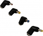 Sanhui i &otilde;ige nurga DC Female Universal Power Barrel Connector Adapter, DC Plug Kit 5.5mm x 2.1mm Female to 5.5mm x 2.5mm, 4.0mm x 1.7mm, 3.5mm x 1.35mm, 5.5mm x 2.1mm Male