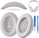 AHG Accessory House Asendusk&otilde;rvapadjad ja peapaelapadjad, mis &uuml;hilduvad Bose QuietComfort (2023) QC45 QC35 QC35 II traadita m&uuml;rasummutusega k&otilde;rvaklappidega (liivakivi), lihtne DIY kokkupanek