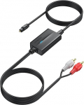 AUTOUTLET AD Converter, analoog-digitaalne audiomuundur, analoog-digitaalmuundur, RCA to SPDIF Toslink konverter adapter 1,1 m RCA pesa + 1 m optiline kaabel plaadim&auml;ngija CD m&auml;ngija jaoks