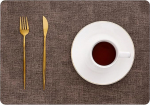 AMDXD Tischsets Weihnachten Modern Quadratisch 6er Set, PU Leder Platzset Weihnachten Vintage Einfarbig Gewebt Texture Anti-Rutsch, Tischmatte Weihnachten Kaffee f&uuml;r K&uuml;che Hause, 30x43CM