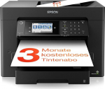 Epson WorkForce WF-7840DTWF 4-in-1 Business Ink Multifunctional Device (Print, Scan, Copy, Fax, WiFi, Ethernet, Full Duplex, Single Cartridges, up to DIN A3+), incl. 9 Months ReadyPrint Flex Ink Tariff