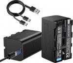 ENEGON NP-F750 USB-C otselaadimise asendusakud 5600mAh (kaksikpakett) NP-F980 NP-F970 NP-F960 NP-F950 NP-F930 NP-F770 NP-F750 NP-F570 NP-F550 jaoks