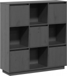 vidaXL Highboard Sideboard sahtlikapp K&uuml;lgkapp Mitmeotstarbeline kapp Puidust kapp K&otilde;rge kapp Hall 110,5 x 35 x 117 cm Massiivne m&auml;nnipuit