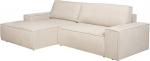 Vente-unique Ecksofa mit Schlaffunktion - Ecke Links - Strukturstoff - Beige - Amelia