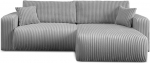 Lookway Move nurgadiivan, L-kujuline magamisfunktsiooniga ja voodikastiga, kaasaegne Corduroy kangast diivanvoodi 200 x 130 cm, nurgadiivan hoiuruumiga, elamismaastik koos padjaga, universaalselt paigaldatav