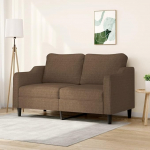 Homgoday 2-kohaline diivan Kahekohaline diivan Kaasaegne l&otilde;&otilde;gastav diivan Lounge diivan Loveseat K&uuml;lalissohva istme m&ouml;&ouml;bel elutuppa kontorisse magamistuppa pruun 140 cm kangas