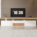 Kuni 70-tolline telerikapp koos projektori statiiviga, TV Lowboard avatud hoiuruumiga, TV Stand ujuv v&otilde;i seisev, TV Board, TV kapp, Sideboard, magamistoa/elutoa kabinet, valge