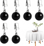Sophisticate 6 St&uuml;ck Tischdecken-Gewichte mit Clips,Tischdeckenbeschwerer f&uuml;r Drau&szlig;en Tischdeckenhalter Gewichte Windfeste Vorhanggewichtungskugeln f&uuml;r Vorh&auml;nge,Drau&szlig;en Hochzeit Picknick Garten Party