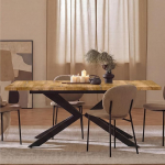 DUBI M&ouml;bel MALTE pikendatav s&ouml;&ouml;gilaud 140-180-220 &times; 90 &times; 76 cm, tamme v&auml;limus, metallist t&auml;hega alusraam, kaasaegne ja lihtne hooldada, 6-10 inimest