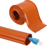 QUARKZMAN Kabelschlauch 2 Meter Durchmesser 40mm Flexibel Kabelkanal Dr&auml;hte H&uuml;lse mit Verschluss, Silkon Kabelschutzschlauch Leerrohr f&uuml;r TV Computer, Rot