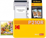 Kodak Mini 2 Retro Mobile Photo Printer for Smartphones, Mini Printer with Bluetooth, 54 x 86 mm, 38 Sheet Bundle, Yellow