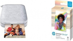 HP Sprocket kaasaskantav fotoprinter (valge) ja Sprocket 2x3 tsinkfoto paber, 50 lehte