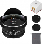 7Artisans 6 mm F2.0 APS-C kalasilm objektiiv 220&deg; manuaalne fookus, &uuml;hildub X-Mount Fuji X-H/T/T30/S/E/A seeria peegelkaameratega Fuji X-H/T/T30/S/E/A, Fuji X-E2, Fuji X-T2, X-T30, X-T50, Fuji X-T2, X-T50