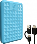 ModusTech Kaasaskantav v&auml;line k&otilde;vaketas 1TB USB 3.0/Type-C Slim High Speed HDD varundussalvestuseks, mis &uuml;hildub PC Mac s&uuml;learvuti PS4 Xbox Windows Macbook Smart TV-ga (sinine, 1TB)
