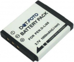D-LI68, D-LI122 Premium 3.7 V / 1000 mAh aku Pentax Optio S10, S12, VS20, Q, Q7, Q10, Q-S1 jaoks.