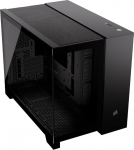 CORSAIR 2500X mATX karastatud klaasist arvutikapp - Ilma ventilaatorita - Kahekambriline disain - Suurep&auml;rane jahutuspaindlikkus - &Uuml;hildub p&ouml;&ouml;rd&uuml;hendusega emaplaatidega - must