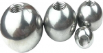 Bohrkugeln aus Edelstahl M3 M4 M5 M6 M8 M10 M12 mit Gewinde, Durchgangsl&ouml;cher, Edelstahlkugeln, Perlen, Bohren, glatte Kugel, Au&szlig;endurchmesser 6 mm, 8, 9, 10~35(M12,18mm)