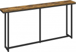 Yaheetech kitsas konsoollaud, 160 x 20 x 81 cm, pikk esiku laud puidust ja metallist, t&ouml;&ouml;stuslik disain, k&uuml;ljelaud sissep&auml;&auml;sualasse, elutuppa, rustikaalne pruun