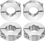 QUARKZMAN 4 kahekordse jagatud v&otilde;lli krae komplekt, 12 mm puur, kaheosaline kinnituskaelus, 28 mm OD 11 mm paksus, 304 roostevabast terasest komplekt, kruvi jagatud krae