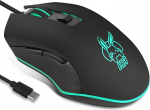 IULONEE Wired Gaming Mouse USB C Low Noise Click 7 v&auml;rvi taustavalgustusega optiline C-t&uuml;&uuml;pi m&auml;nguhiir 2400 DPI ja 6 nupuga PC arvuti s&uuml;learvuti lauaarvutile Mac Black
